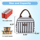Tirrinia Small Insulated Lunch Cooler Bag for Kids size chart
