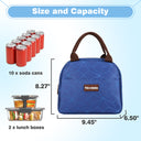 Tirrinia Small Insulated Lunch Cooler Bag for Kids size chart