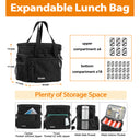 Tirrinia Large Capacity Expandable Insulated Lunch Bag back view