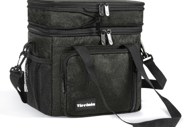 Tirrinia Large Capacity Expandable Insulated Lunch Bag side view