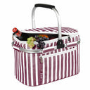 Tirrinia Insulated Picnic Basket with Pattern back view
