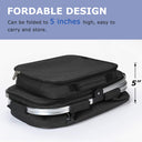 Tirrinia Large Insulated Picnic Basket, 34L Water Resistant & Leakproof Collapsible Portable Cooler Basket Set with Aluminium Handle for Travel,Foldable Grocery Bag, Black
