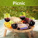 Tirrinia Portable Picnic Table with 4 Wine Glasses Holder product image 12