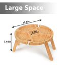 Tirrinia Portable Picnic Table with 4 Wine Glasses Holder detail view