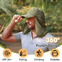 Tirrinia Neck Flap Sun Hat with Wide Brim detail view