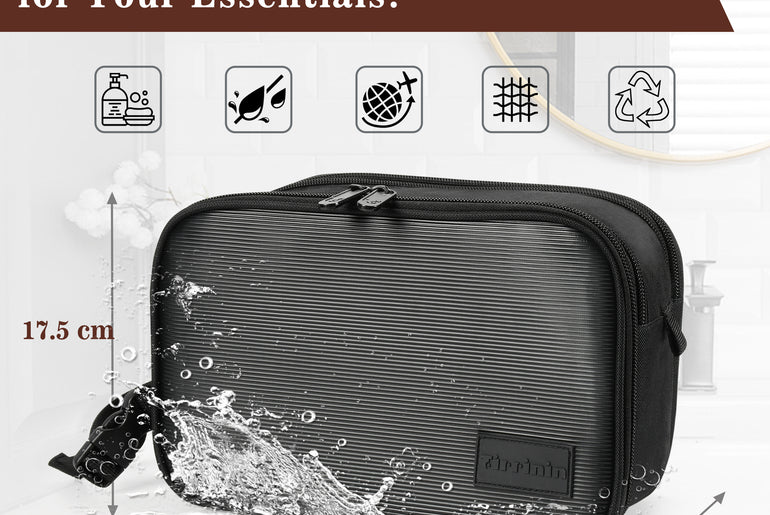 Tirrinia Travel Waterproof Toiletry Bags for Women and Men front view