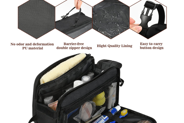 Tirrinia Travel Waterproof Toiletry Bags for Women and Men back view