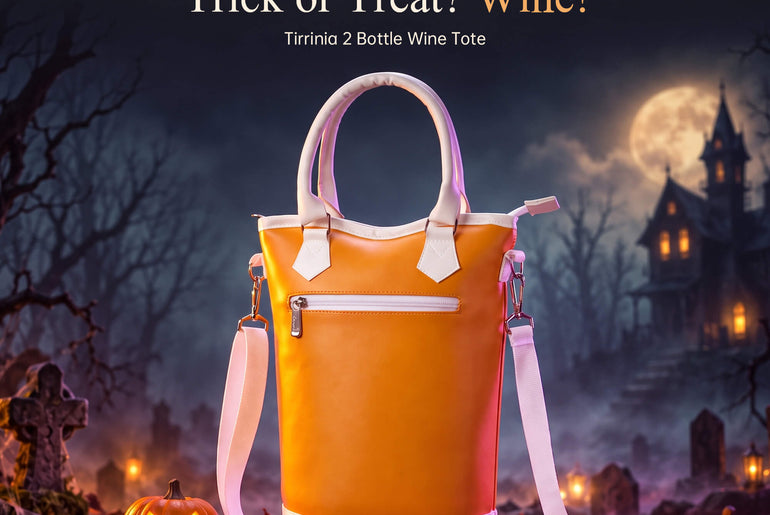 Tirrinia 2 Bottle Wine Gift Tote with Corkscrew for Outdoor