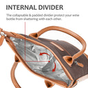Tirrinia 2 Bottle Wine Bag Holder for Gift side view