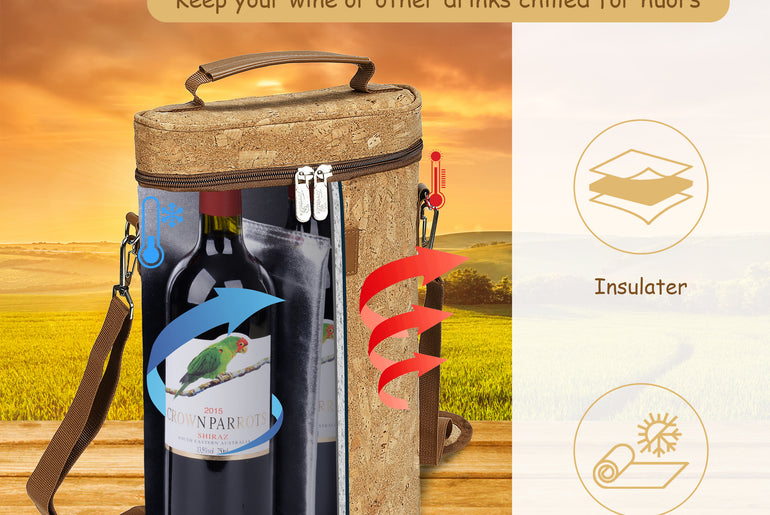 Tirrinia 2 Bottle Insulated Wine Bag – Stylish Wine Tote for Travel, Picnic & Gifting product image 12