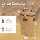 Tirrinia 2 Bottle Insulated Wine Bag – Stylish Wine Tote for Travel, Picnic & Gifting size chart