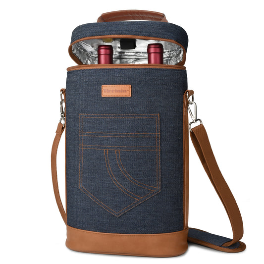 Tirrinia 2 Bottle Insulated Wine Glass Gift Bag