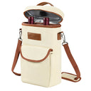 Tirrinia 2 Bottle Wine Gift Tote Carrier with Pocket