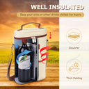 Tirrinia 2 Bottle Wine Gift Tote Carrier with Pocket