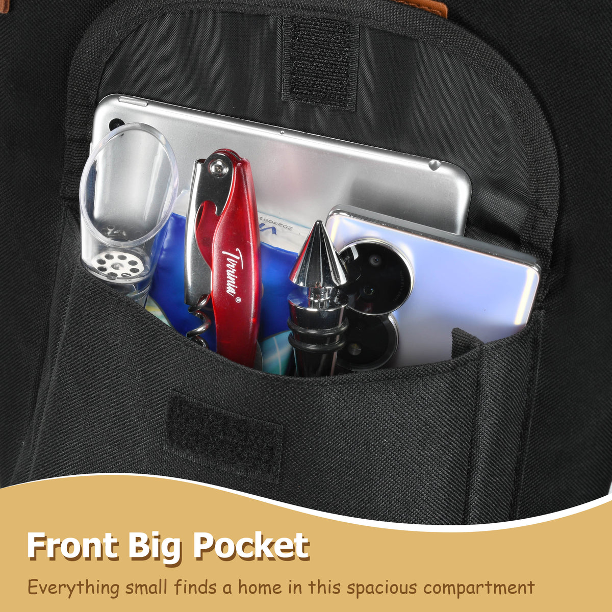Tirrinia 2 Bottle Wine Gift Tote Carrier with Pocket