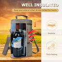 Tirrinia 2 Bottle Wine Gift Tote Carrier with Pocket product image 16