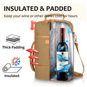 Tirrinia 2 Bottle Insulated Wine Cooler Bag for Beach