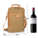Tirrinia 2 Bottle Insulated Wine Cooler Bag for Beach