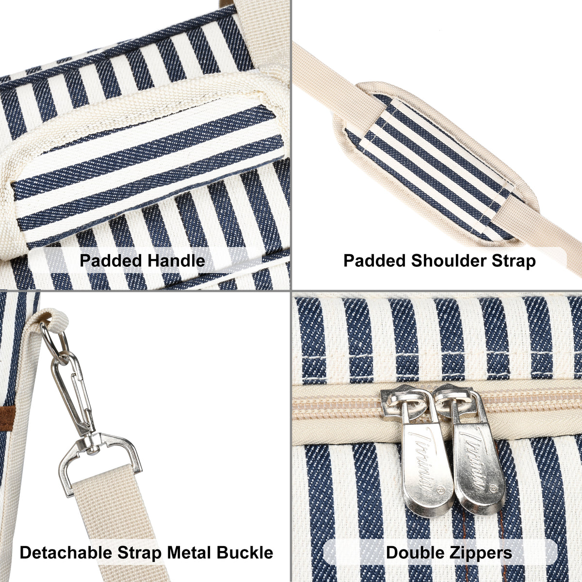 Tirrinia Insulated 3 Bottle Wine Carrier with Corkscrew detail view