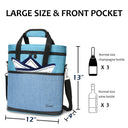 Tirrinia 3 Bottle Insulated Wine Tote Bag with Corkscrew