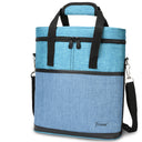 Tirrinia 3 Bottle Insulated Wine Tote Bag with Corkscrew back view