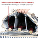 Tirrinia Insulated 3 Bottle Wine Carrier with Corkscrew front view
