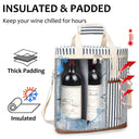 Tirrinia Insulated 3 Bottle Wine Carrier with Corkscrew side view