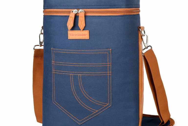 Tirrinia 4 Bottle Wine Cooler Bag for Dinner Party