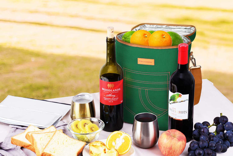Tirrinia 4 Bottle Wine Cooler Bag for Dinner Party