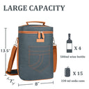 Tirrinia 4 Bottle Wine Cooler Bag for Dinner Party