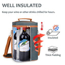 Tirrinia 4 Bottle Wine Cooler Bag for Dinner Party