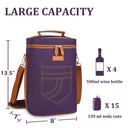 Tirrinia 4 Bottle Wine Cooler Bag for Dinner Party