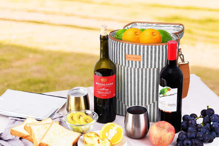 Tirrinia 4 Bottle Wine Cooler Bag for Dinner Party
