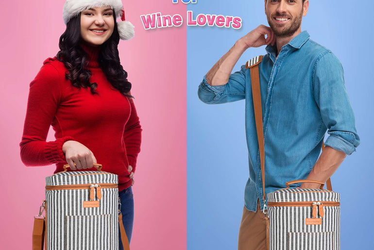 Tirrinia 4 Bottle Wine Cooler Bag for Dinner Party