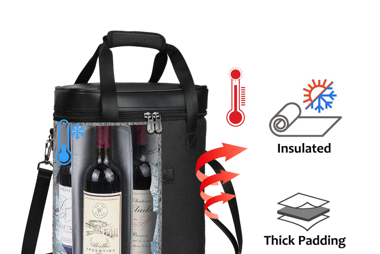 Tirrinia 6 Bottle Wine Cooler Carrier for Winery