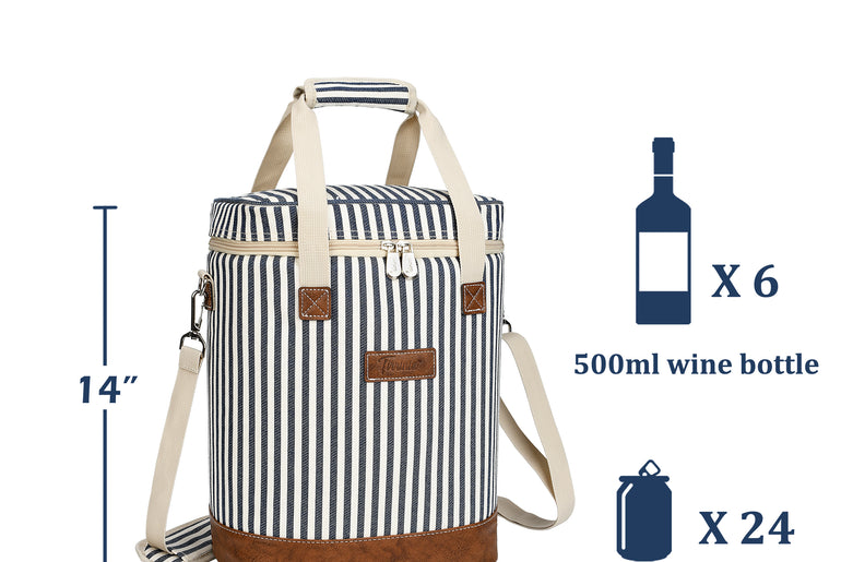 Tirrinia 6 Bottle Wine Cooler Carrier for Winery