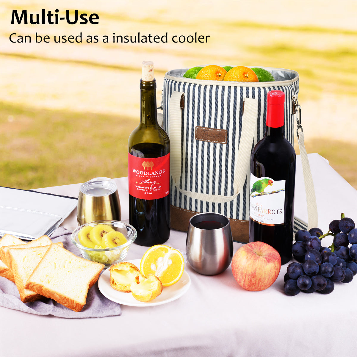 Tirrinia 6 Bottle Wine Cooler Carrier for Winery