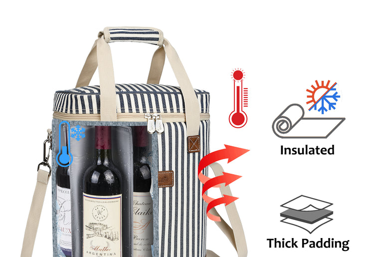 Tirrinia 6 Bottle Wine Cooler Carrier for Winery