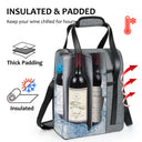 Tirrinia 6 Bottle Wine Purse Cooler for Wine Travel