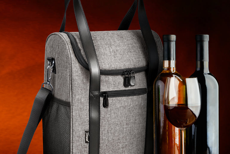 Tirrinia 6 Bottle Wine Purse Cooler for Wine Travel