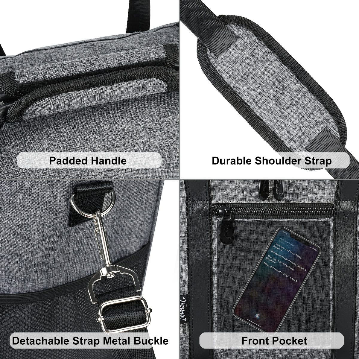 Tirrinia 6 Bottle Wine Purse Cooler for Wine Travel