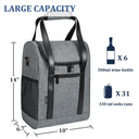 Tirrinia 6 Bottle Wine Purse Cooler for Wine Travel