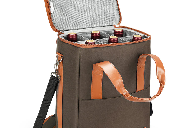 Tirrinia 6 Bottle Wine Purse Cooler for Wine Travel product image 7