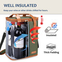 Tirrinia 6 Bottle Wine Purse Cooler for Wine Travel product image 23