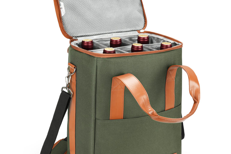 Tirrinia 6 Bottle Wine Purse Cooler for Wine Travel product image 21