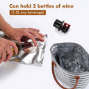 1.5L Wine Purse with Hidden Spout & Wine Bladder – Insulated Wine Tote Bag, Reusable Wine Travel Bag for Picnics, Beach & Parties