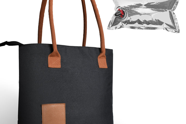 1.5L Wine Purse with Hidden Spout & Wine Bladder – Insulated Wine Tote Bag, Reusable Wine Travel Bag for Picnics, Beach & Parties
