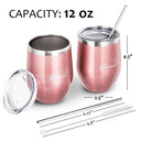 Tirrinia Insulated Wine Tumbler size chart