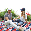Quality Large Picnic Blanket 70" X 80" with USA Pattern Design