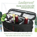Tirrinia 3 Bottle Insulated Wine Tote Bag with Corkscrew